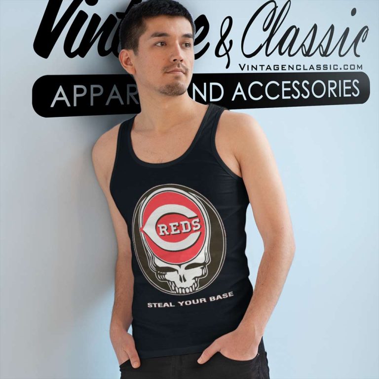 Dead Cincinnati Reds Steal Your Base Tank Top Racerback Dead Cincinnati Reds Steal Your Base Tank Top Racerback