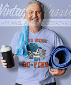 Dead Inside But Go Fins Miami Dolphins V Neck TShirt