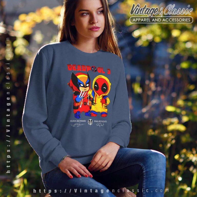 Deadpool 3 Hugh Jackman And Ryan Reynolds Signature Sweatshirt Deadpool 3 Hugh Jackman And Ryan Reynolds Signature Sweatshirt