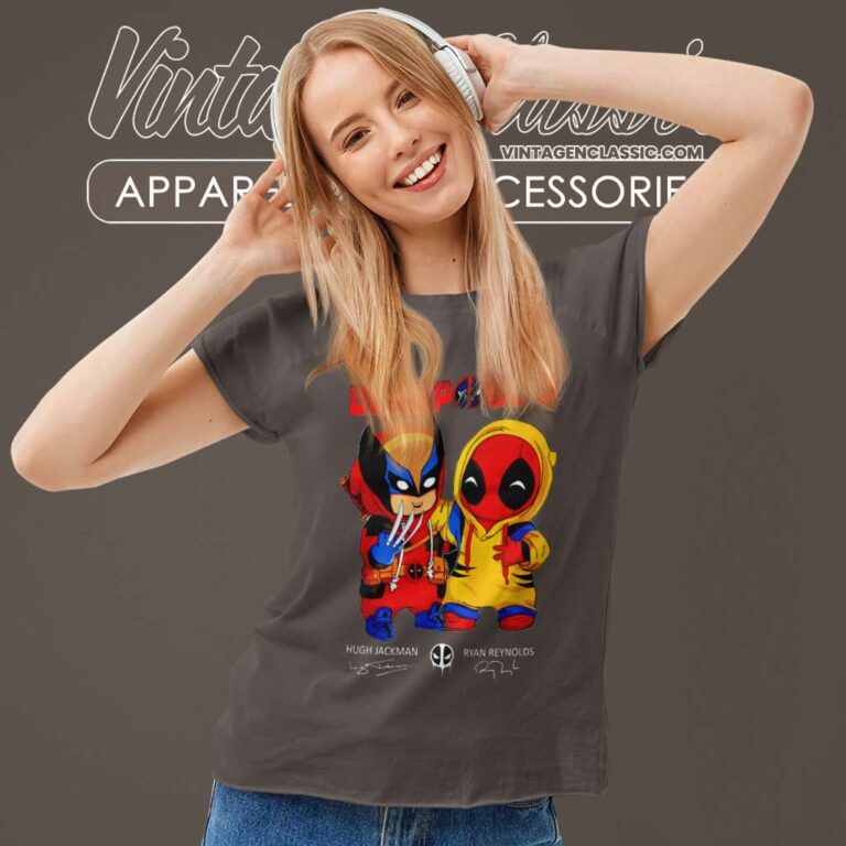 Deadpool 3 Hugh Jackman And Ryan Reynolds Signature Women TShirt Deadpool 3 Hugh Jackman And Ryan Reynolds Signature Women TShirt
