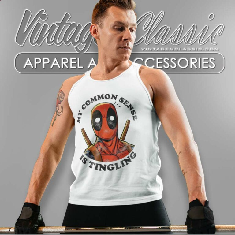 Deadpool Common Sense Is Tingling Tank Top Racerback Deadpool Common Sense Is Tingling Tank Top Racerback