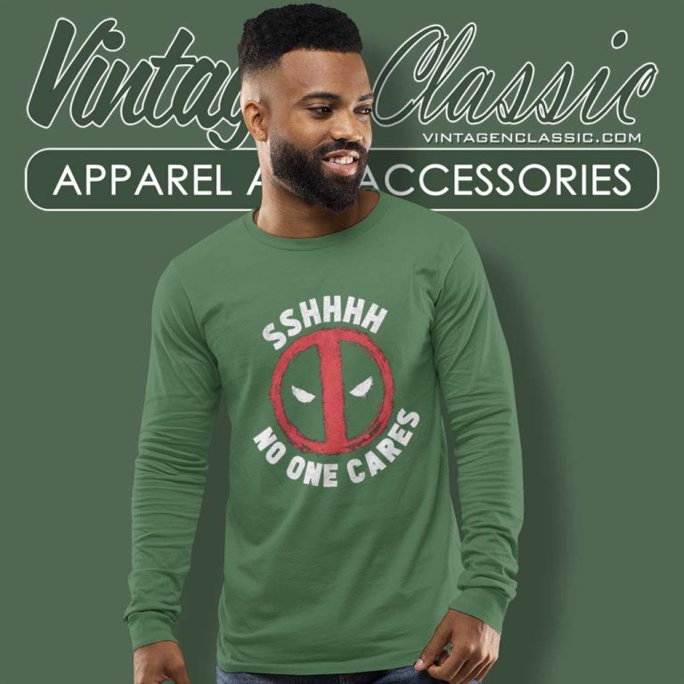 Deadpool Evil Eye No One Cares Shirt Long Sleeve Tee Deadpool Evil Eye No One Cares Shirt Long Sleeve Tee