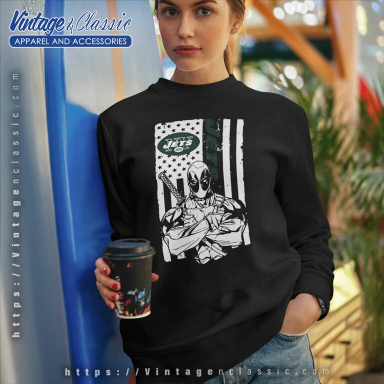 Deadpool Fan New York Jets Sweatshirt Deadpool Fan New York Jets Sweatshirt