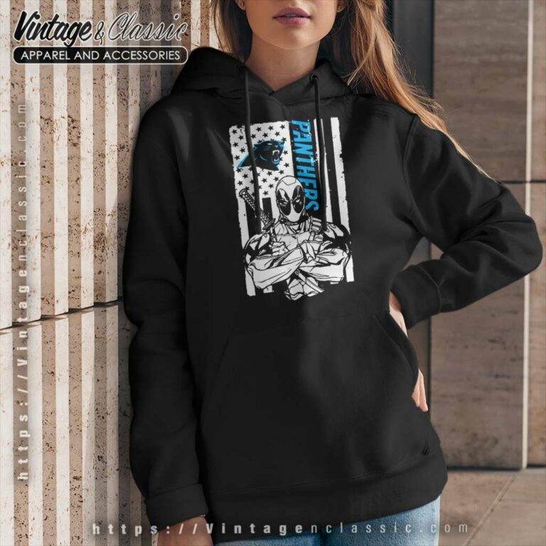 Deadpool Flag Carolina Panthers Hoodie Deadpool Flag Carolina Panthers Hoodie