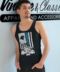 Deadpool Flag Carolina Panthers Tank Top Racerback
