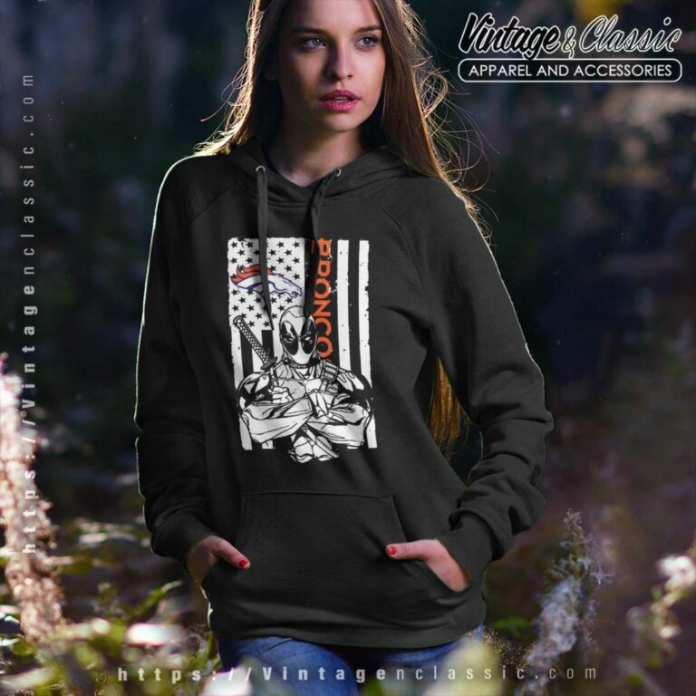 Deadpool Flag Denver Broncos Hoodie Deadpool Flag Denver Broncos Hoodie