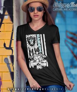 Deadpool Flag Fan Las Vegas Raiders V Neck TShirt