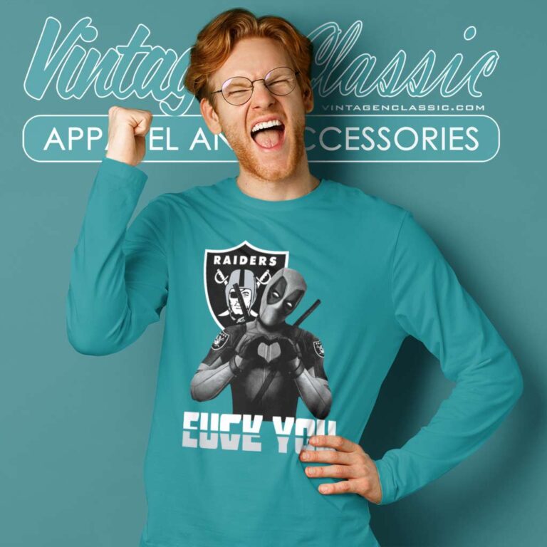 Deadpool Fuck You Oakland Raiders Long Sleeve Tee Deadpool Fuck You Oakland Raiders Long Sleeve Tee