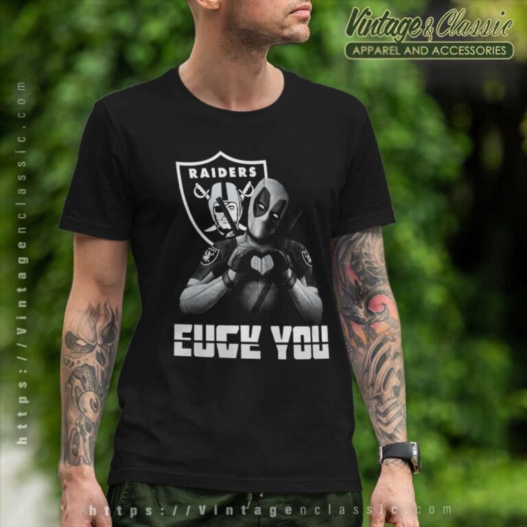 Deadpool Fuck You Oakland Raiders T Shirt Deadpool Fuck You Oakland Raiders T Shirt