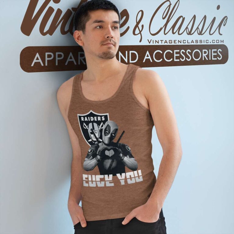 Deadpool Fuck You Oakland Raiders Tank Top Racerback Deadpool Fuck You Oakland Raiders Tank Top Racerback