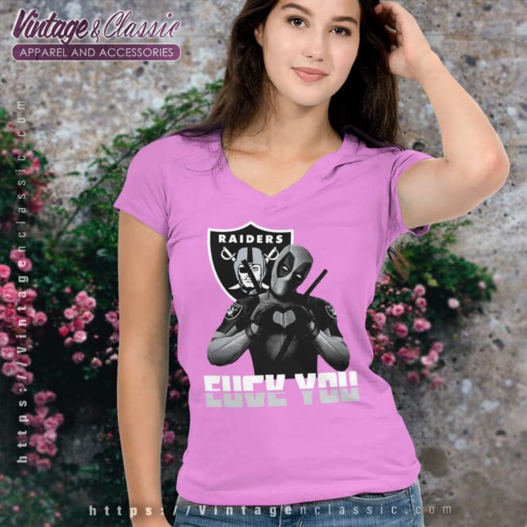 Deadpool Fuck You Oakland Raiders V Neck TShirt Deadpool Fuck You Oakland Raiders V Neck TShirt