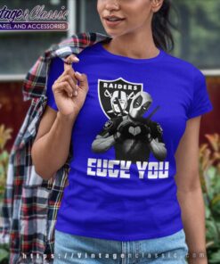 Deadpool Fuck You Oakland Raiders Women TShirt