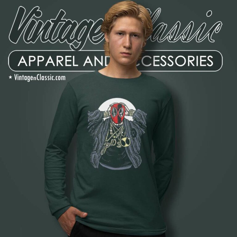 Deadpool Gangsta Custom Long Sleeve Tee Deadpool Gangsta Custom Long Sleeve Tee