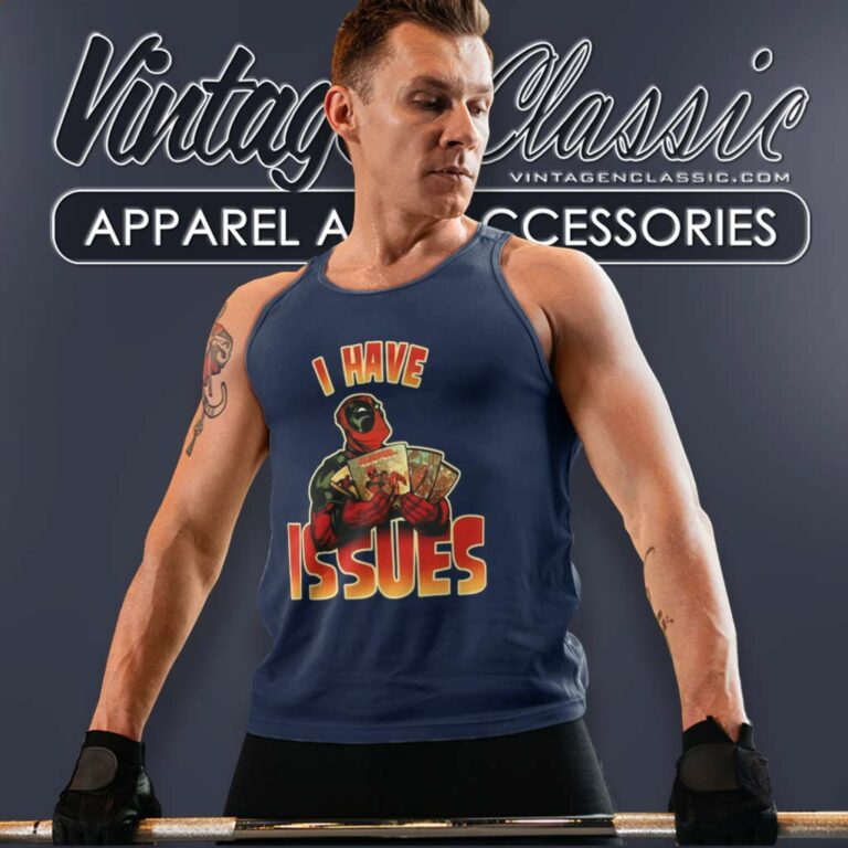 Deadpool I Have Issues Tank Top Racerback Deadpool I Have Issues Tank Top Racerback