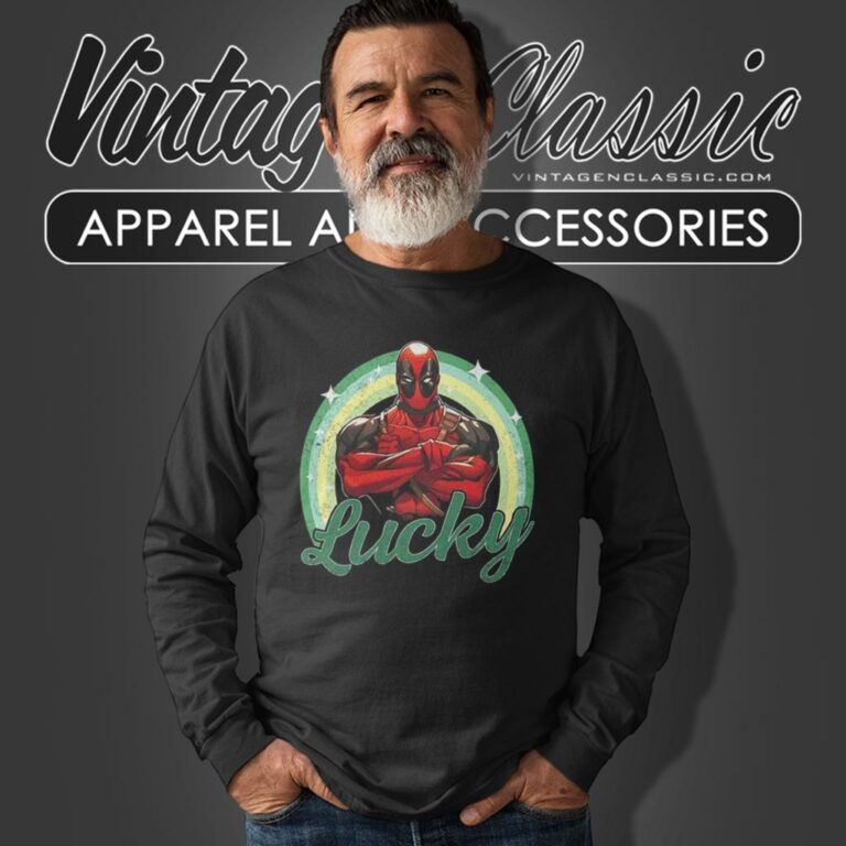 Deadpool Lucky St Paddys Day Long Sleeve Tee Deadpool Lucky St Paddys Day Long Sleeve Tee