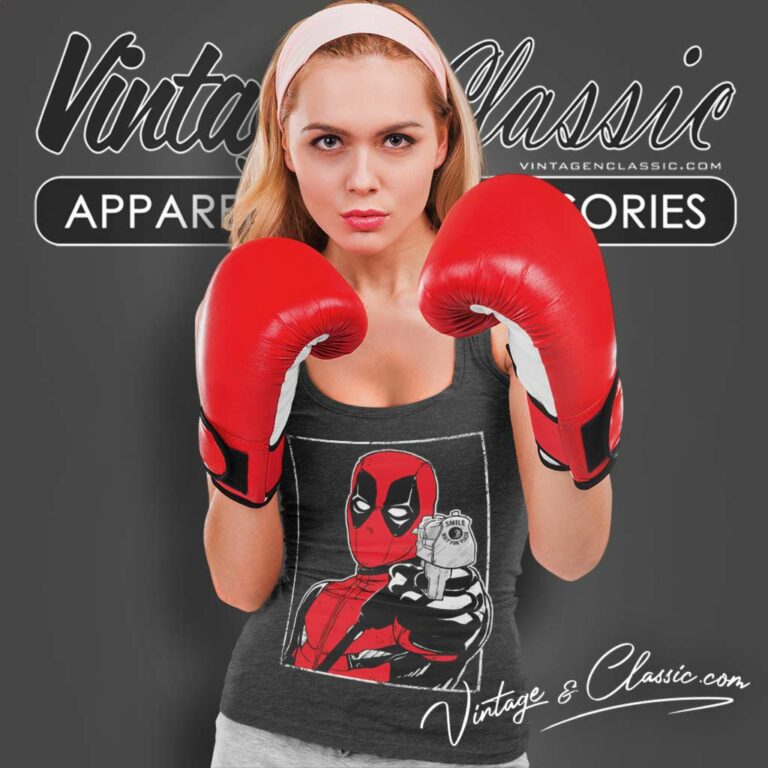 Deadpool Smile Wait For Flash Tank Top Racerback Deadpool Smile Wait For Flash Tank Top Racerback