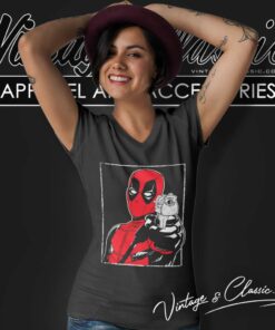 Deadpool Smile Wait For Flash V Neck TShirt