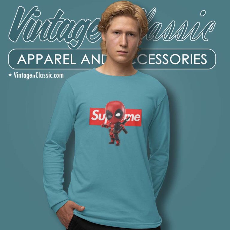 Deadpool Supreme Logo Shirt Long Sleeve Tee Deadpool Supreme Logo Shirt Long Sleeve Tee
