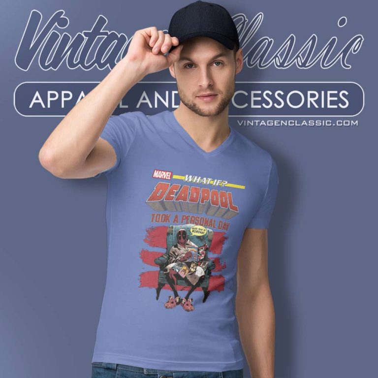 Deadpool Took A Personal Day Shirt V Neck TShirt Deadpool Took A Personal Day Shirt V Neck TShirt
