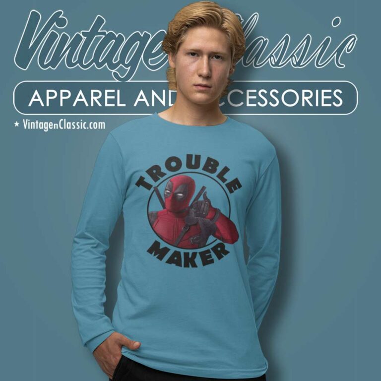 Deadpool Trouble Maker Long Sleeve Tee Deadpool Trouble Maker Long Sleeve Tee