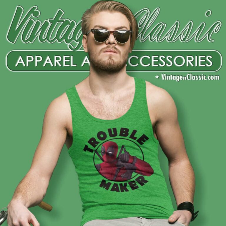 Deadpool Trouble Maker Tank Top Racerback Deadpool Trouble Maker Tank Top Racerback