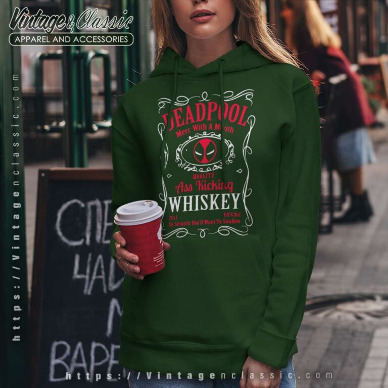 Deadpool Whiskey Inspired Hoodie Deadpool Whiskey Inspired Hoodie