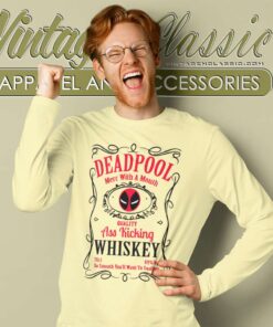 Deadpool Whiskey Inspired Long Sleeve Tee