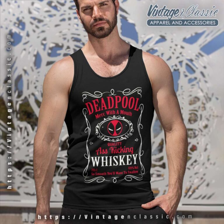 Deadpool Whiskey Inspired Tank Top Racerback Deadpool Whiskey Inspired Tank Top Racerback