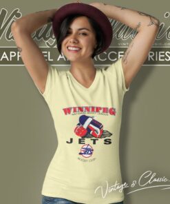 Deadstock Vintage Winnipeg Jets Software And License Plates V Neck TShirt