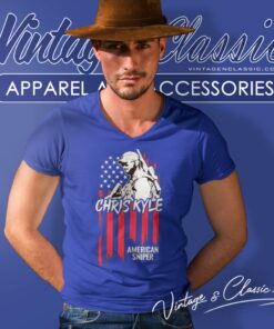 Dean Cain Chris Kyle American Sniper Ck Flag V Neck TShirt