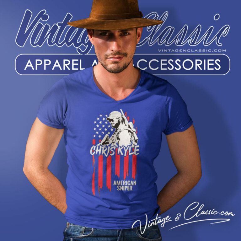 Dean Cain Chris Kyle American Sniper Ck Flag V Neck TShirt Dean Cain Chris Kyle American Sniper Ck Flag V Neck TShirt