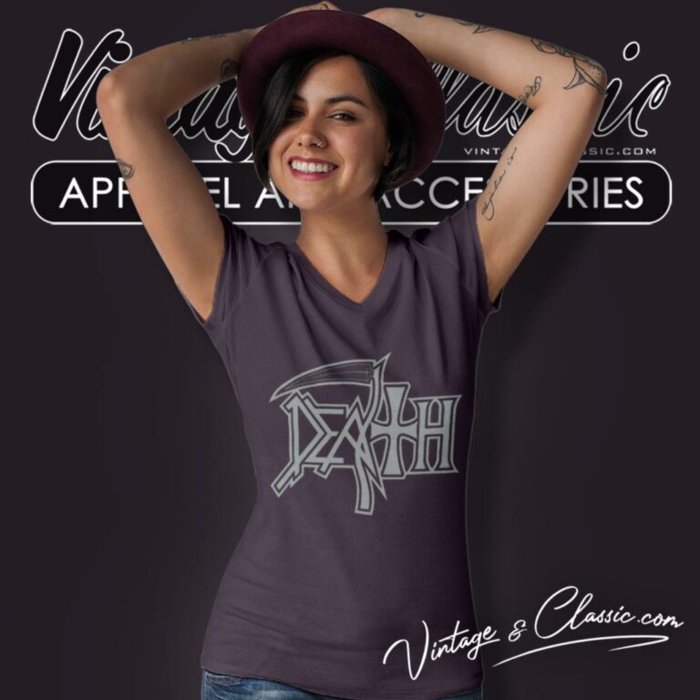 Death New Logo V Neck TShirt Death New Logo V Neck TShirt
