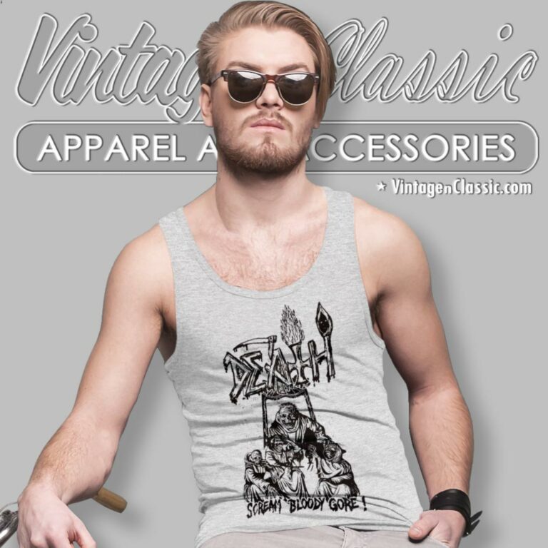 Death Shirt Scream Bloody Gore Art Tank Top Racerback Death Shirt Scream Bloody Gore Art Tank Top Racerback