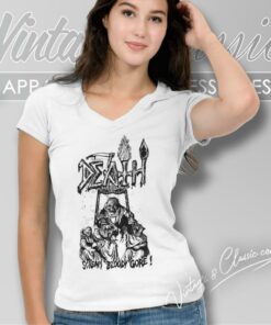 Death Shirt Scream Bloody Gore Art V Neck TShirt