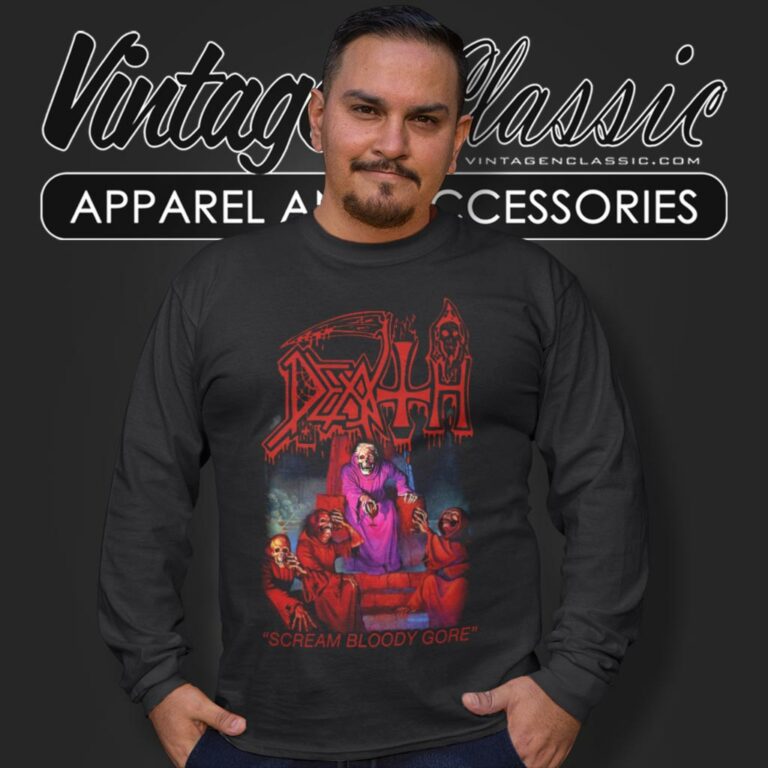 Death Shirt Scream Bloody Gore Long Sleeve Tee Death Shirt Scream Bloody Gore Long Sleeve Tee
