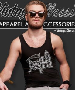 Death White Logo Tank Top Racerback