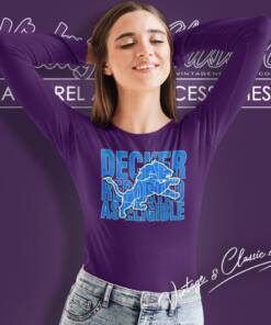 Decker Reported As Eligible Detroit Lions Shirt 5 Decker Reported As Eligible Detroit Lions Long Sleeve Tee