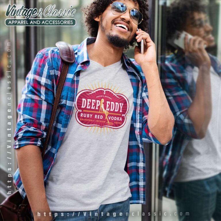 Deep Eddy Ruby Red Vodka V Neck TShirt Deep Eddy Ruby Red Vodka V Neck TShirt