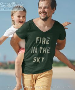 Deep Purple Shirt A Fire In The Sky V Neck TShirt
