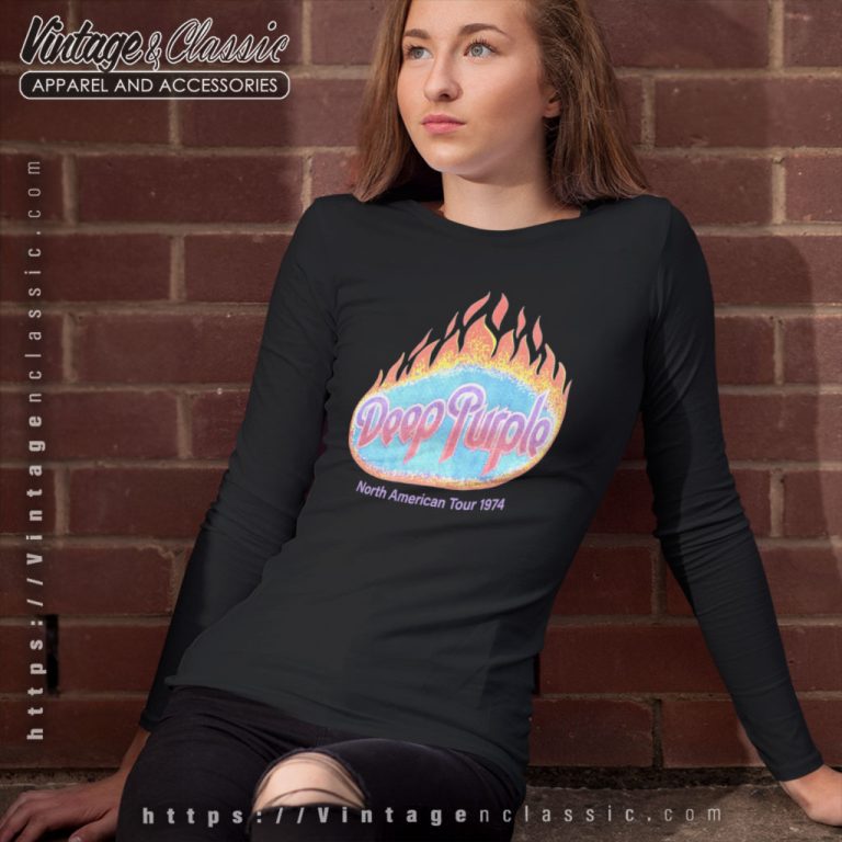 Deep Purple Shirt North American Tour Long Sleeve Tee Deep Purple Shirt North American Tour Long Sleeve Tee