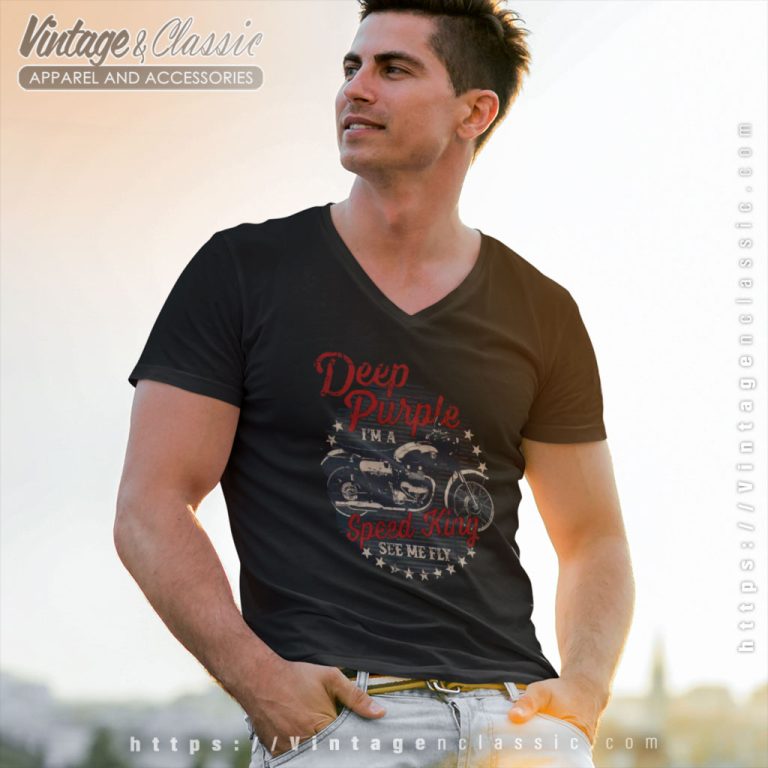 Deep Purple Shirt See Me Fly V Neck TShirt Deep Purple Shirt See Me Fly V Neck TShirt