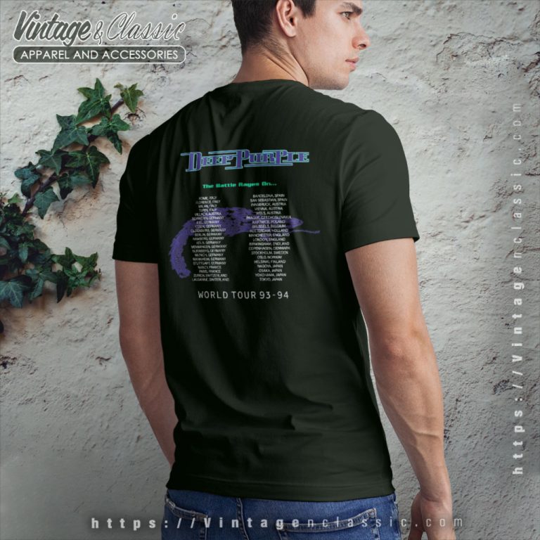 Deep Purple Shirt The Battle Rages On Tour Backside T Shirt Deep Purple Shirt The Battle Rages On Tour Backside T Shirt