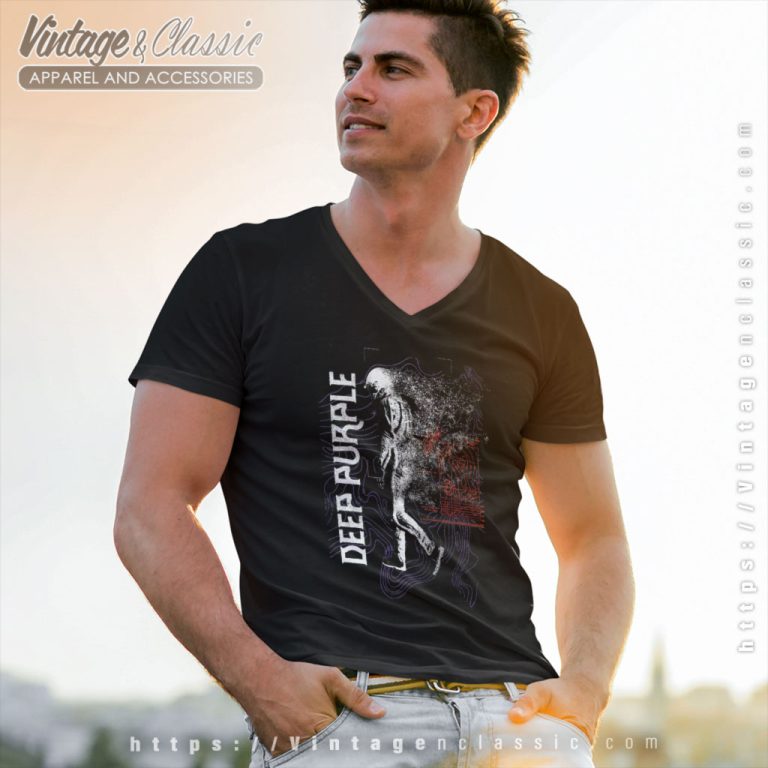 Deep Purple Spaceman V Neck TShirt Deep Purple Spaceman V Neck TShirt