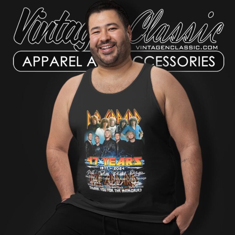 Def Leppard 47 Years 1977 2024 Thank You For The Memories Shirt Tank Top Racerback Def Leppard 47 Years 1977 2024 Thank You For The Memories Shirt Tank Top Racerback