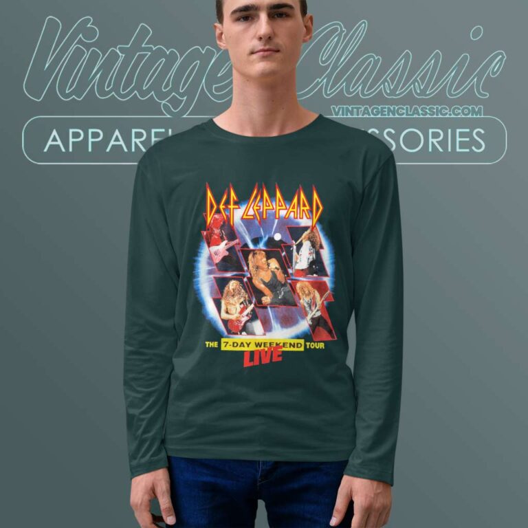 Def Leppard 7 Day Weekend Tour Long Sleeve Tee Def Leppard 7 Day Weekend Tour Long Sleeve Tee