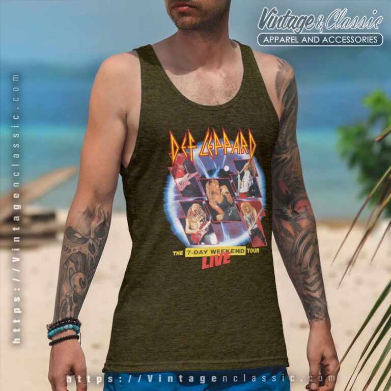 Def Leppard 7 Day Weekend Tour Tank Top Racerback Def Leppard 7 Day Weekend Tour Tank Top Racerback