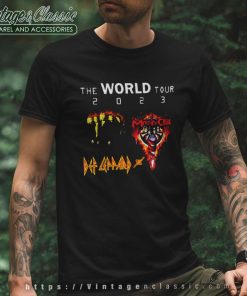 Def Leppard And Motley Crue Shirt The World Tour 2023 T Shirt