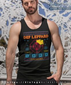 Def Leppard Christmas Tank Top Racerback