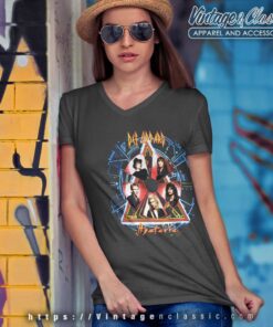 Def Leppard Hysteria Concert V Neck TShirt