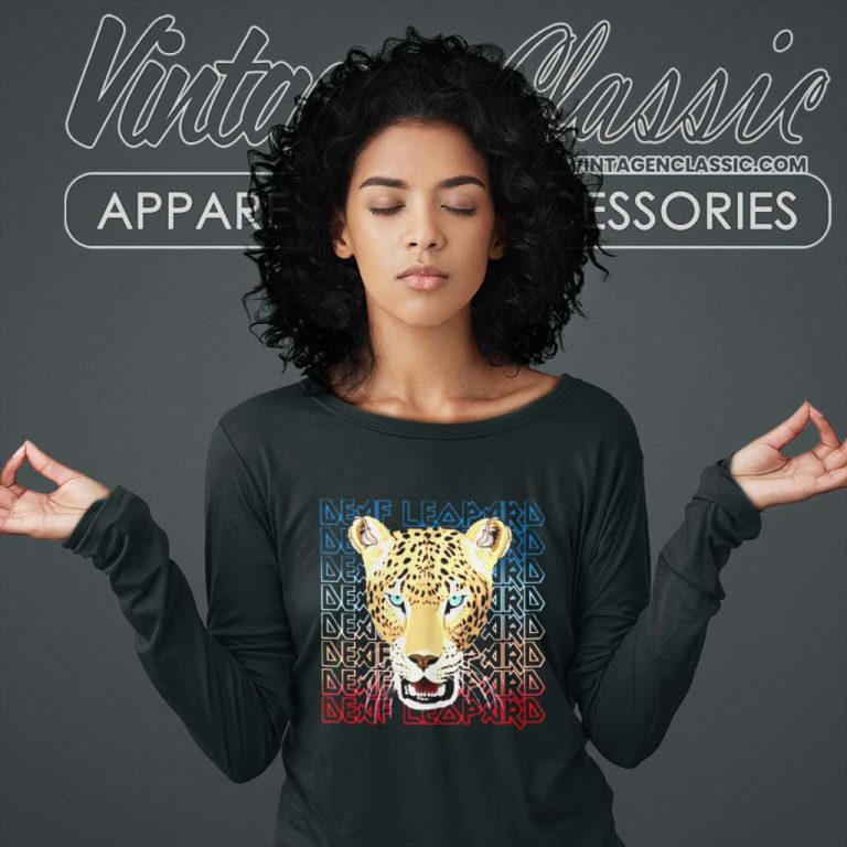 Def Leppard Leopard Logo Long Sleeve Tee Def Leppard Leopard Logo Long Sleeve Tee